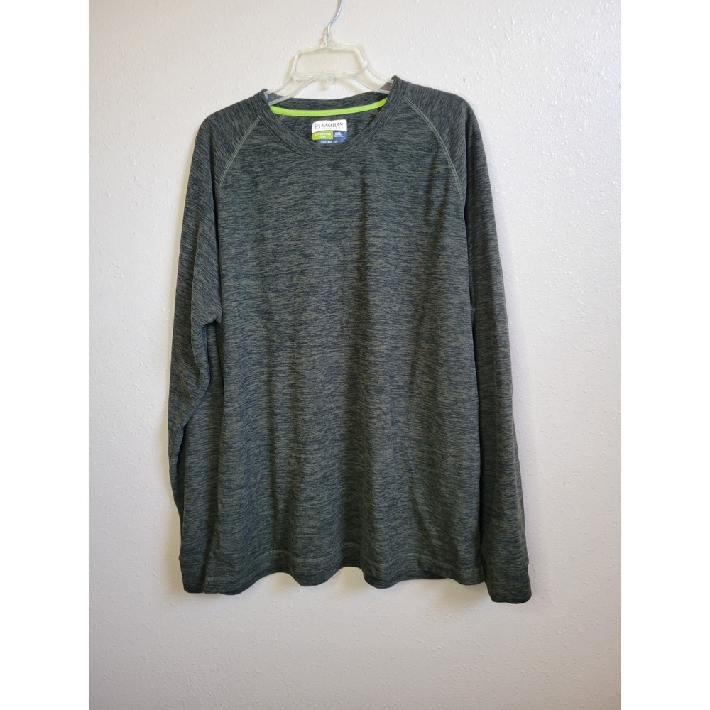 Magellan Outdoors Adventures Gear Classic Fit Long Sleeve Pullover Sz XXL Green